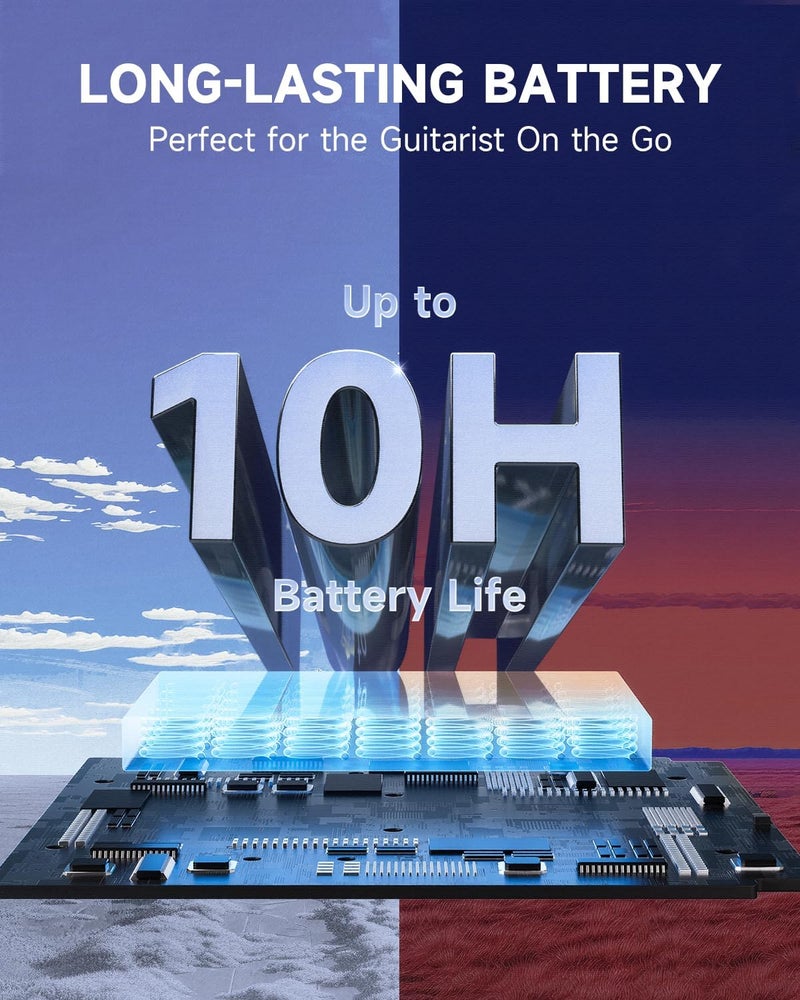 Donner Pocket-X Multi Effects Guitar Pedal Guitar/Bass AMP Modeler Multi Effects Processor Portable Rechargeable Guitar Pedal with 6 Effects Modules, 80 Presets, 20 IRs for Electric Guitar - Image 5